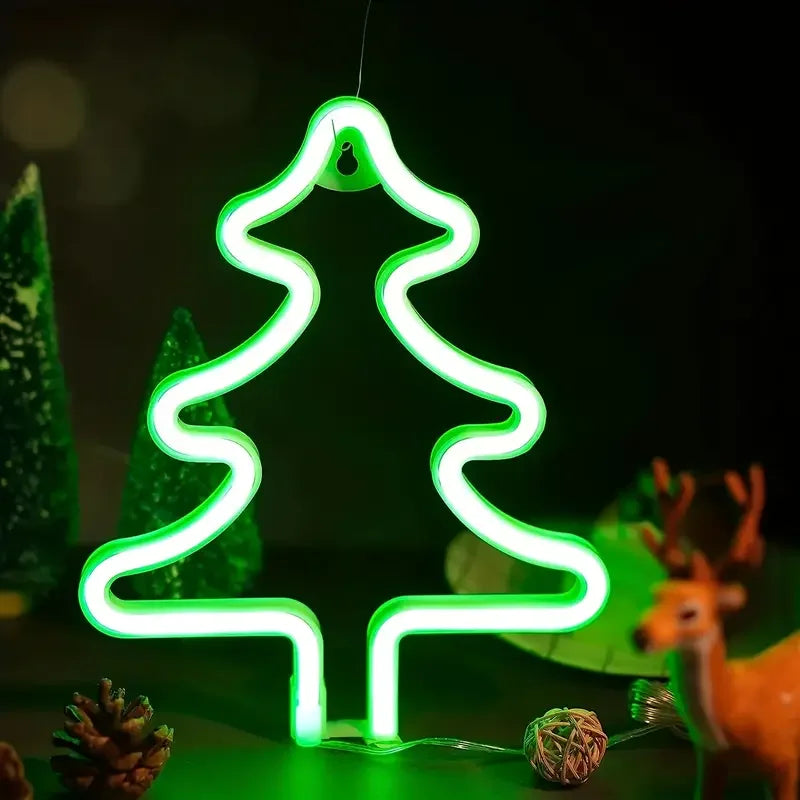 Rentier-Strumpfbaum - LED-Neon-Weihnachtsdekoration