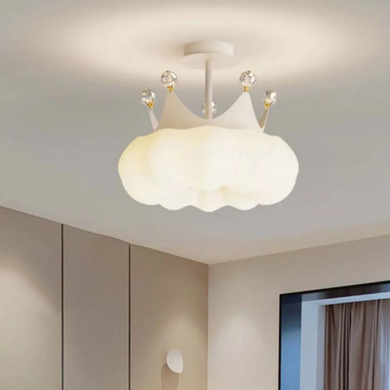 Nimbus - Kronen-Pendelleuchte für Kinderzimmer, cremeweiß