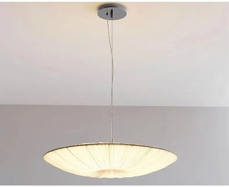 Rondea - Stoff-LED-Deckenleuchte Wabi-Sabi in Beige