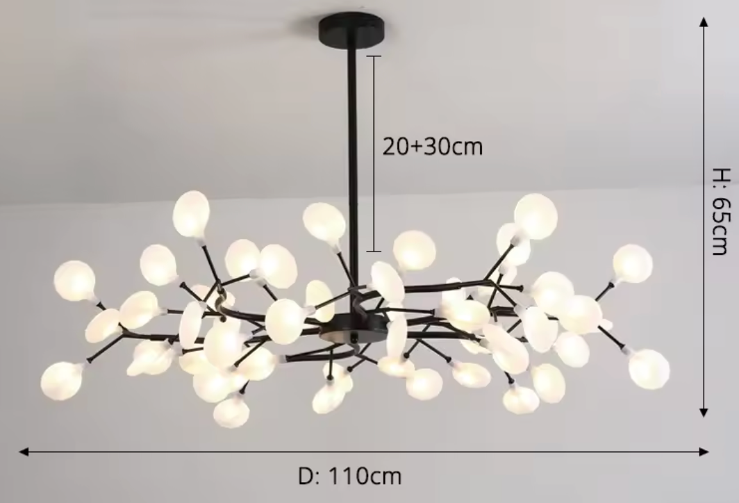 Verzweigter - LED Glühwürmchen Kronleuchter aus Acryl