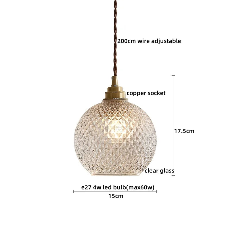 Nimbus - LED-Pendelleuchte aus Kupfer und Glas