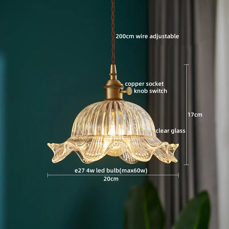 Nimbus - LED-Pendelleuchte aus Kupfer und Glas
