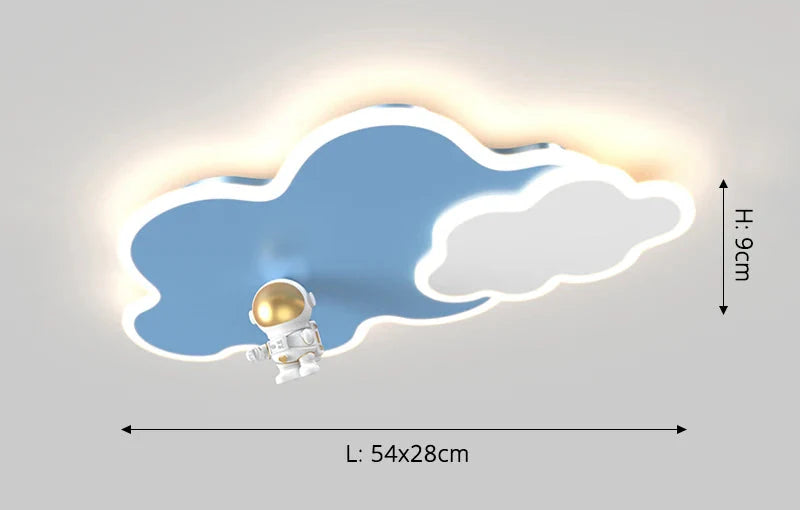 Astronaut - Kinderzimmer-Deckenleuchte Astronaut & Wolken