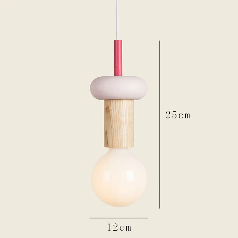 Vortex - LED-Hängeleuchte aus Holz, E27-Fassung im