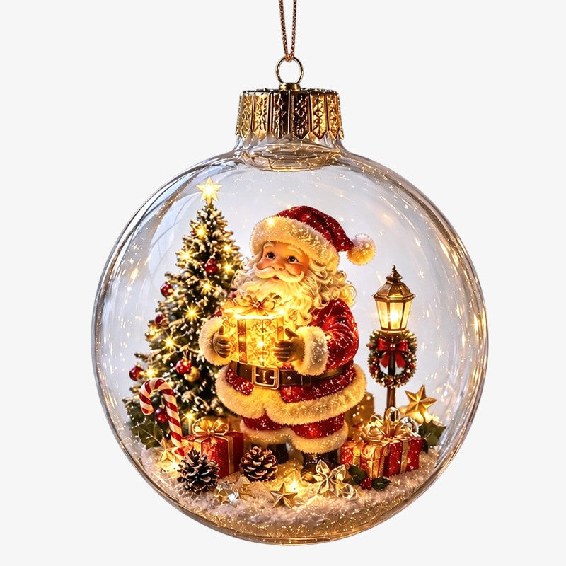 WinterGlow - Beleuchteter Weihnachtsanhänger mit Miniatur-Winterszene