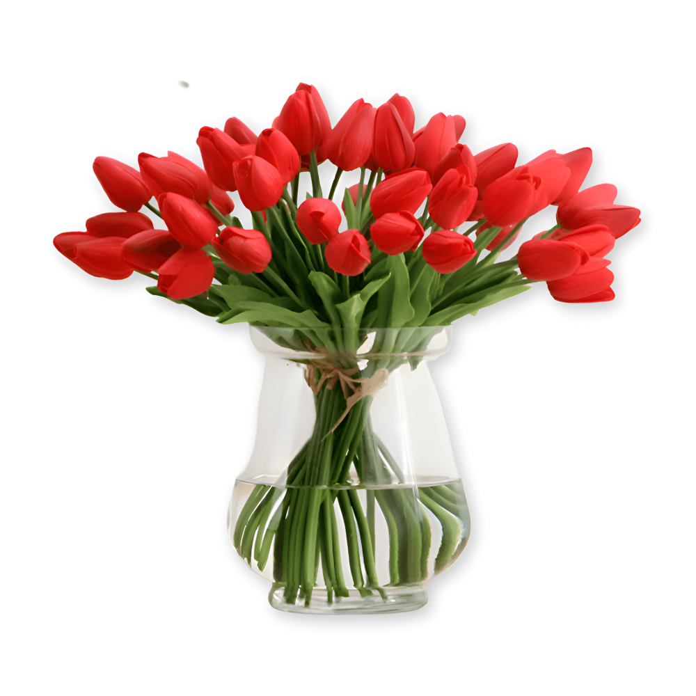 Künstliche - Tulpen 6er-Set Kunstleder 36 cm