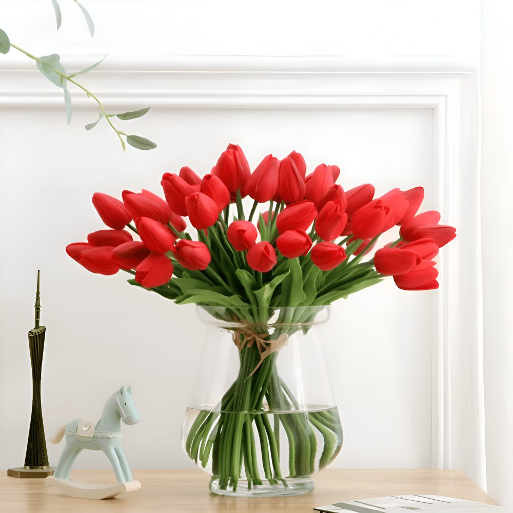 Künstliche - Tulpen 6er-Set Kunstleder 36 cm