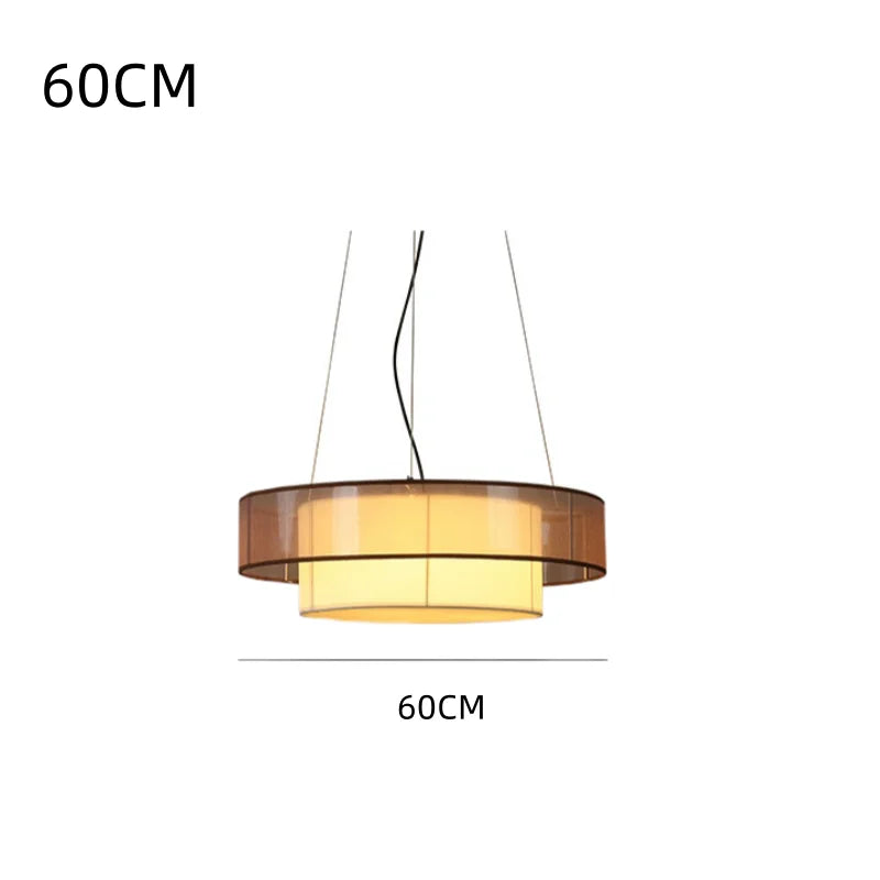Stella - Beige Seiden-Pendelleuchte