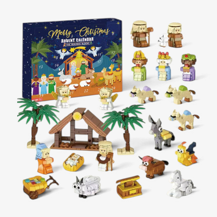 NativityBricks - Adventskalender mit 24 Bausätzen für eine Weihnachtskrippe