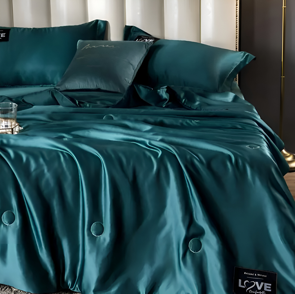 SilkyLux - Bettdecke - Satin-Seiden Bettdecke atmungsaktiv