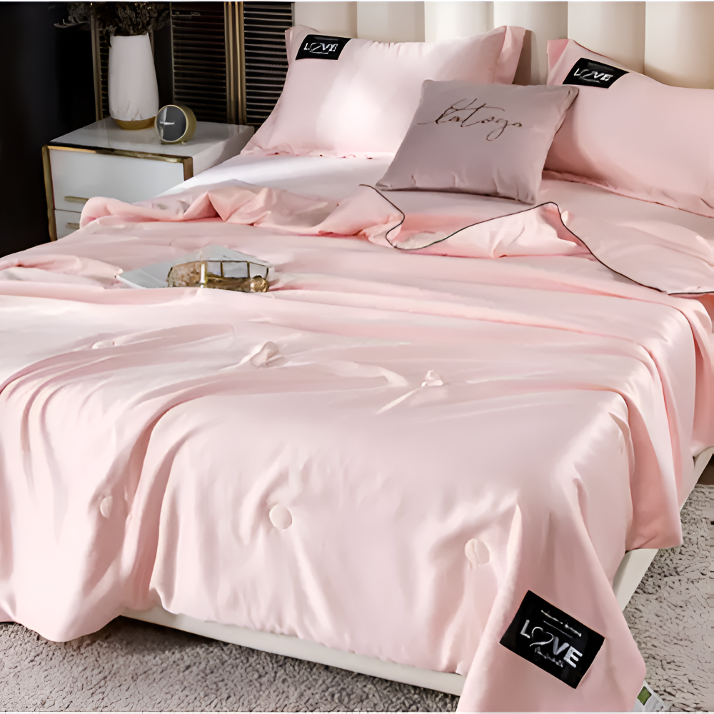 SilkyLux - Bettdecke - Satin-Seiden Bettdecke atmungsaktiv