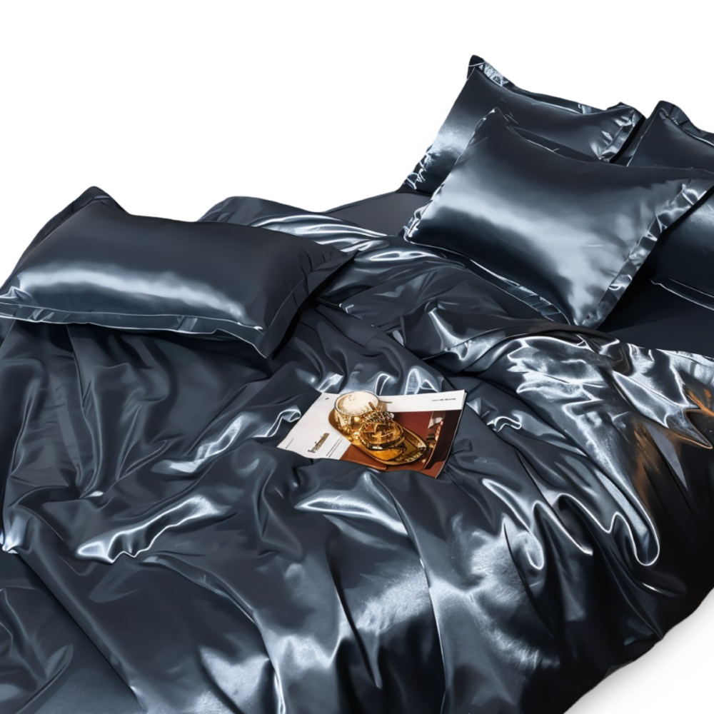 SilkySoft - Bettdecke - Seidensatin Bettwäsche-Set