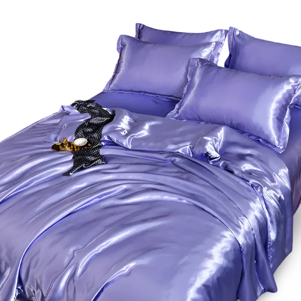 SilkySoft - Bettdecke - Seidensatin Bettwäsche-Set