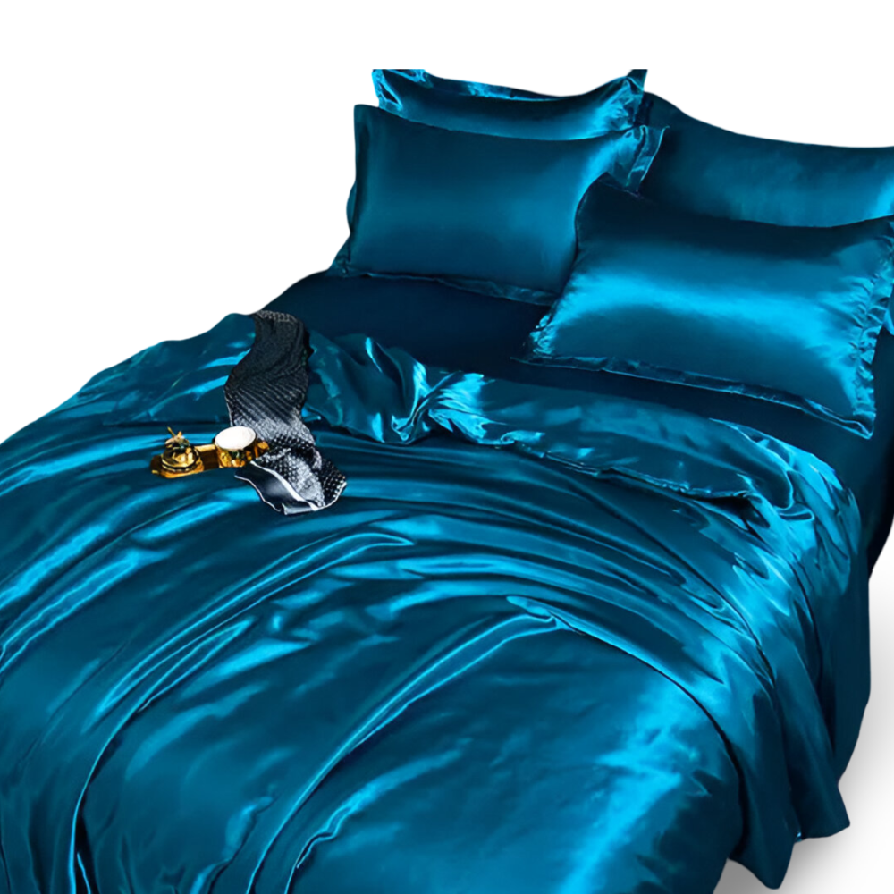 SilkySoft - Bettdecke - Seidensatin Bettwäsche-Set
