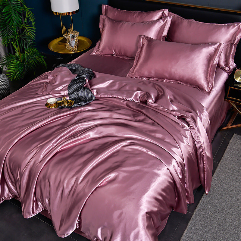 SilkySoft - Bettdecke - Seidensatin Bettwäsche-Set