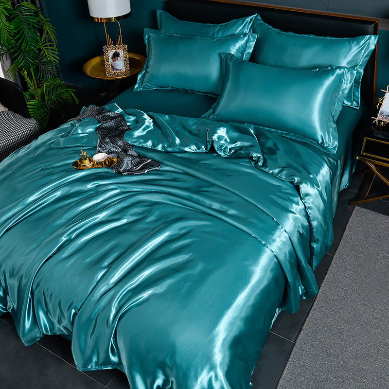 SilkySoft - Bettdecke - Seidensatin Bettwäsche-Set