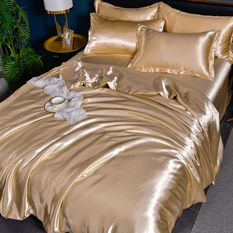 SilkySoft - Bettdecke - Seidensatin Bettwäsche-Set