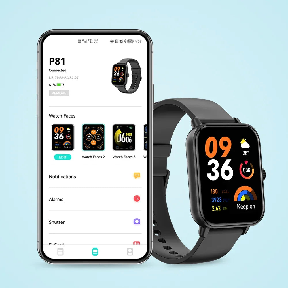 WristCall - COLMI P81 Smartwatch mit Bluetooth-Telefonie