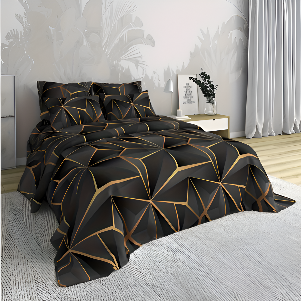 Soft - Comforter - Luxe Bettwäsche-Set 3D Plaid Print