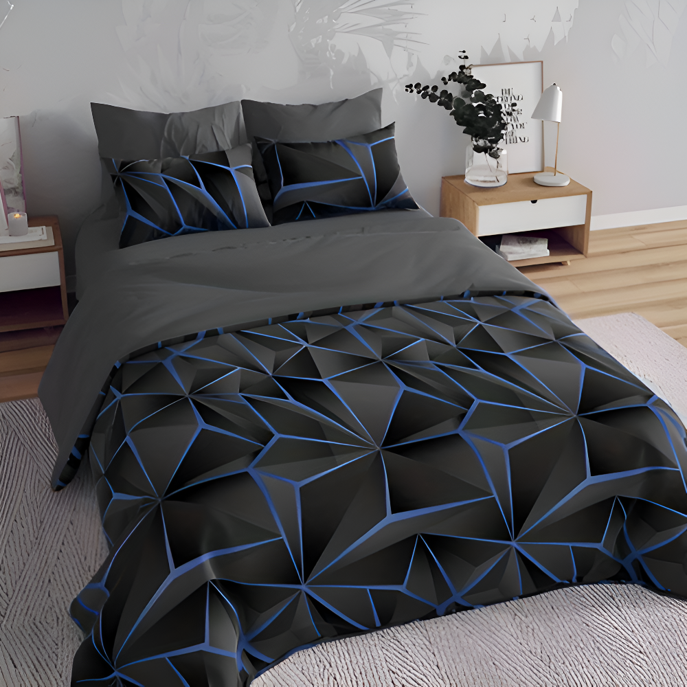 Soft - Comforter - Luxe Bettwäsche-Set 3D Plaid Print