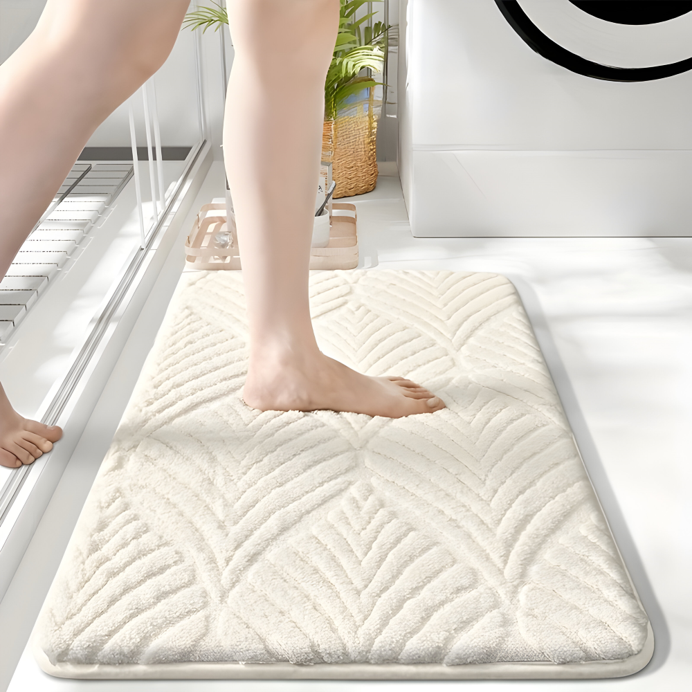 Weiche Mikrofaser Geometrische Rutschfeste Badematte - Plüsch Absorbierende Badematte
