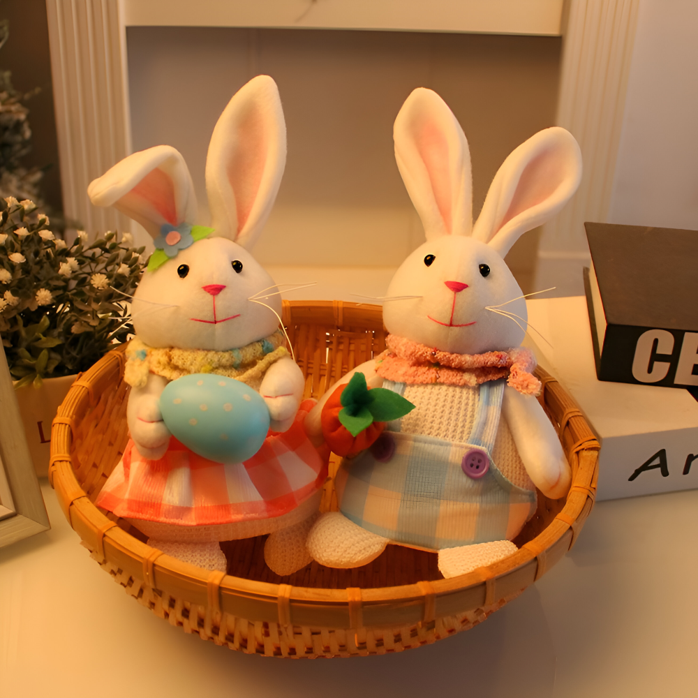 SoftiGlow - LED Osterhase Gnom aus Plüsch