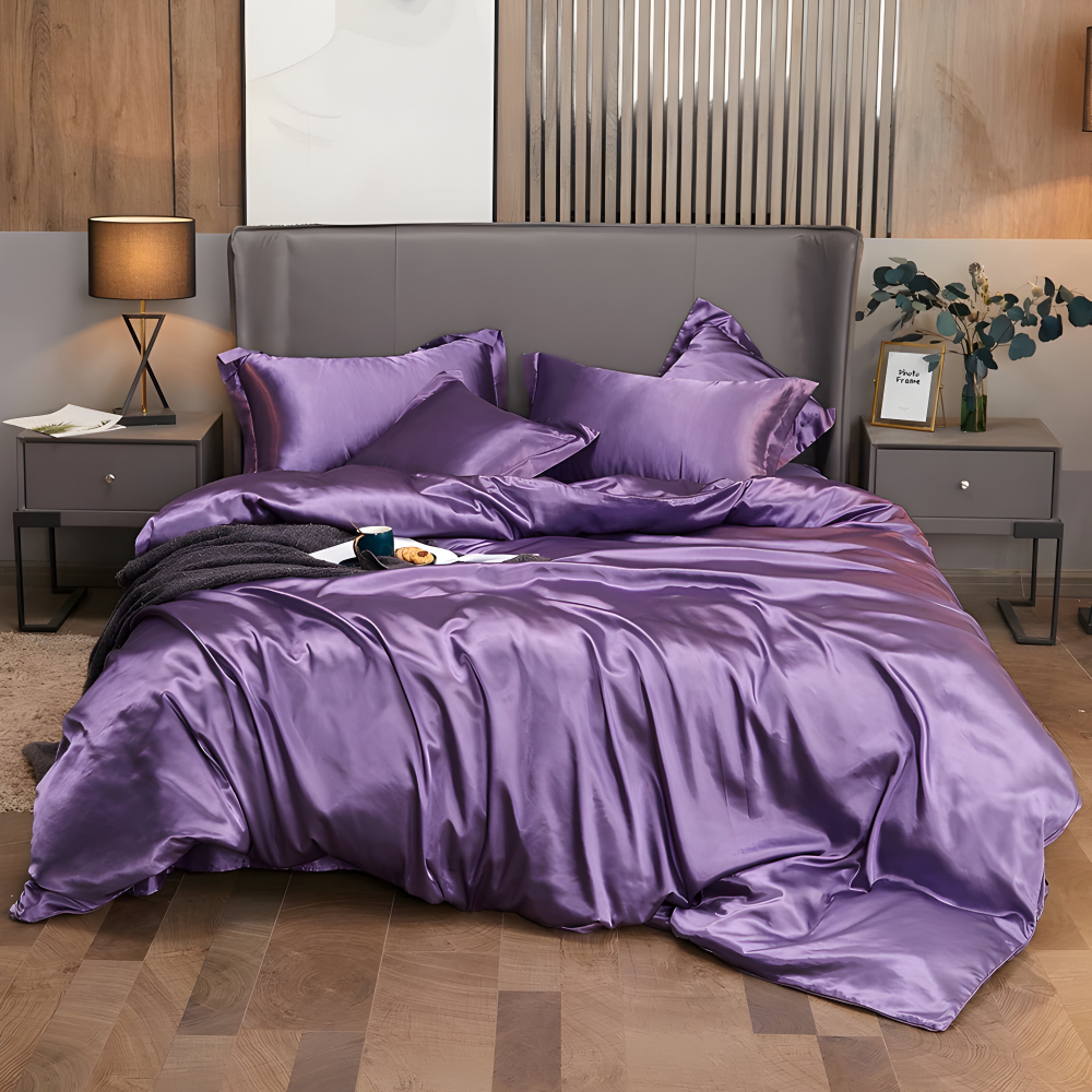 SoftiRay - Bettwäsche Set einfarbig aus Rayon-Satin