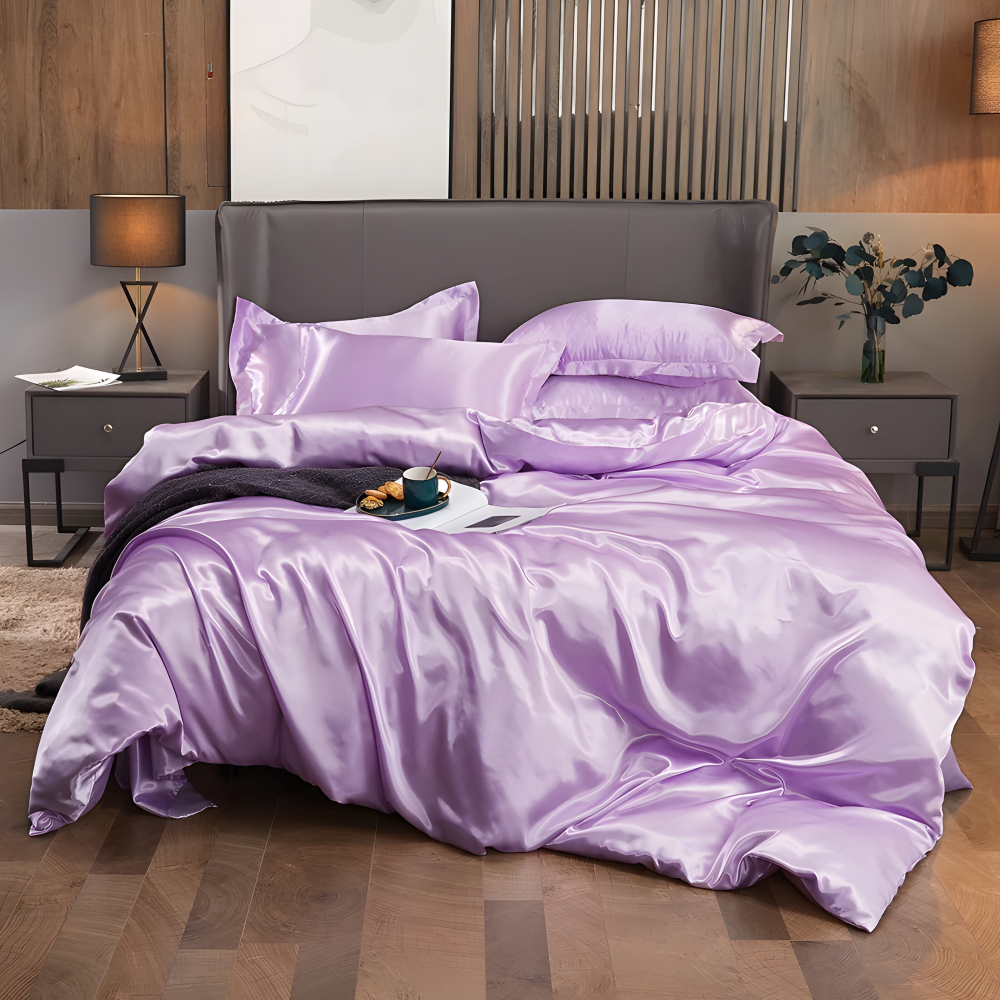 SoftiRay - Bettwäsche Set einfarbig aus Rayon-Satin