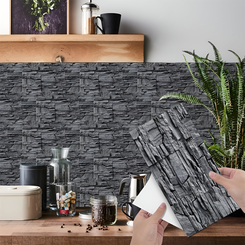 StickTile Wandpaneele - 7/14/21 Stück Selbstklebende, Wasserfeste Marmorfliesen Wanddekoration