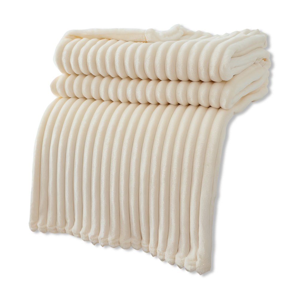 StripyLux Plaid - Weich, Atmungsaktive Gerippte Fleece Blanket - Dicke Plüsch Throw Blanket