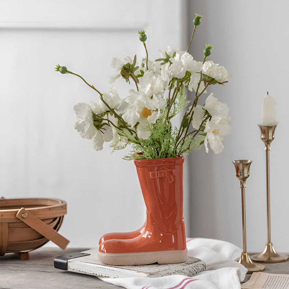 Keramikvase - Stiefel-Design