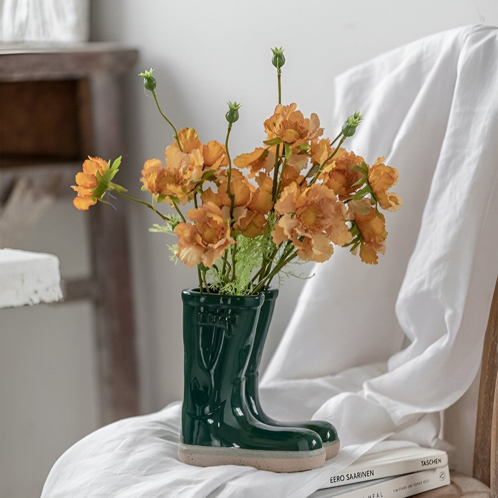 Keramikvase - Stiefel-Design