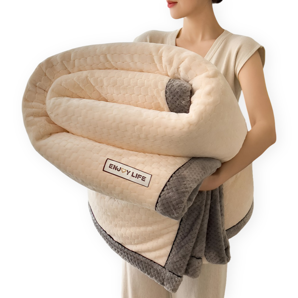 Plüsch - Kuscheldecke Patchwork aus Milchvelours