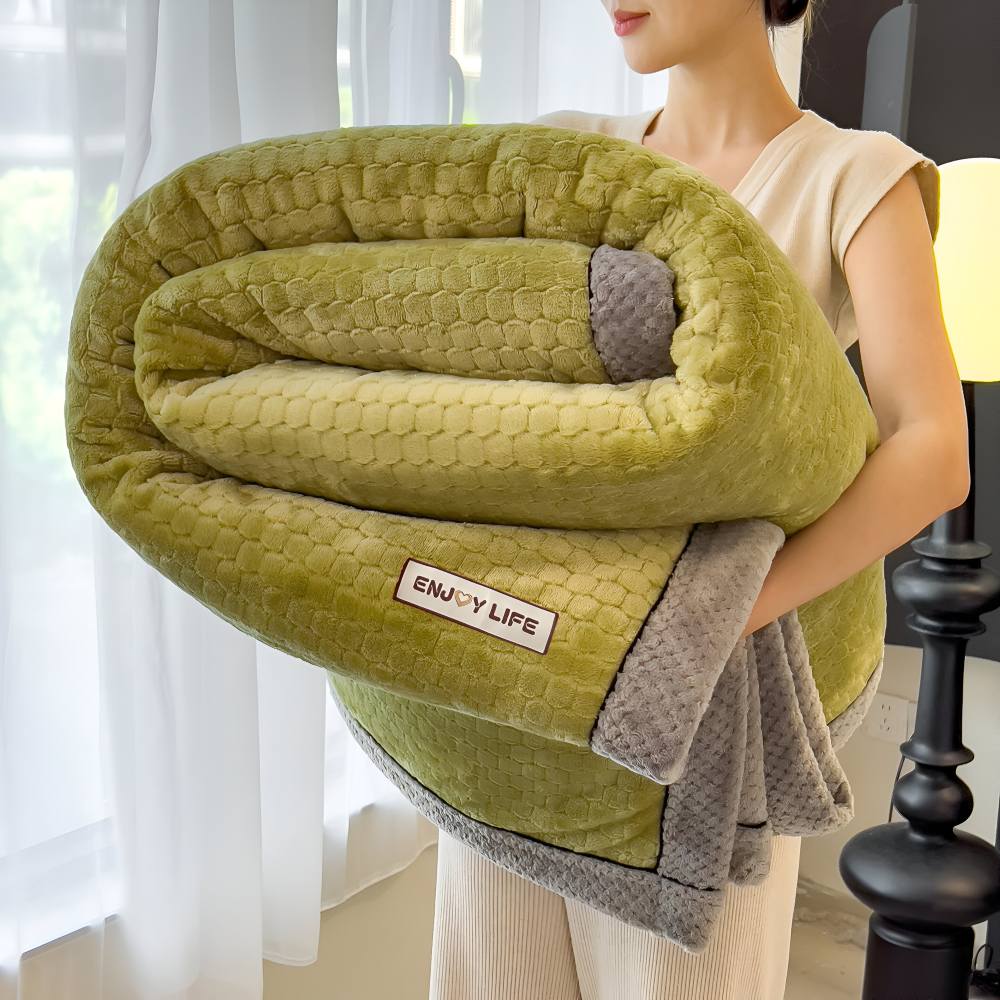 Plüsch - Kuscheldecke Patchwork aus Milchvelours