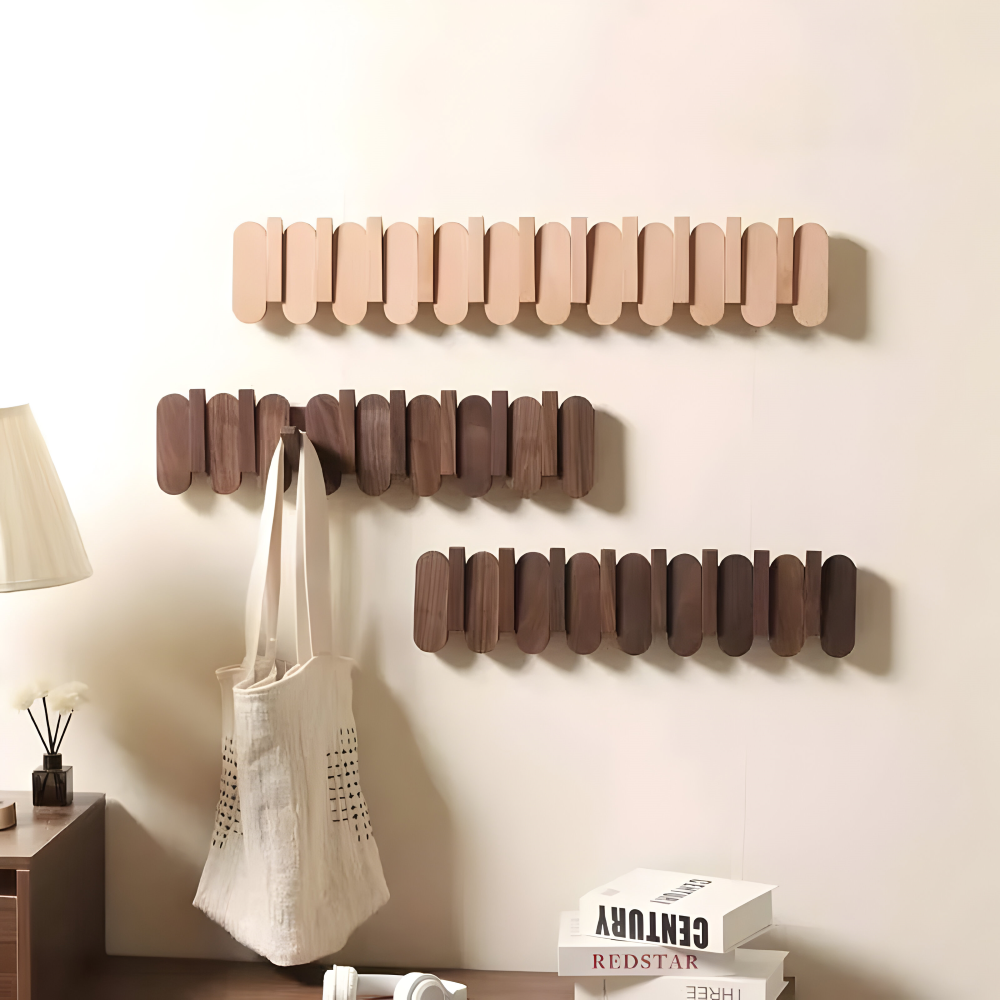 Wandgarderobe - Walnussholz