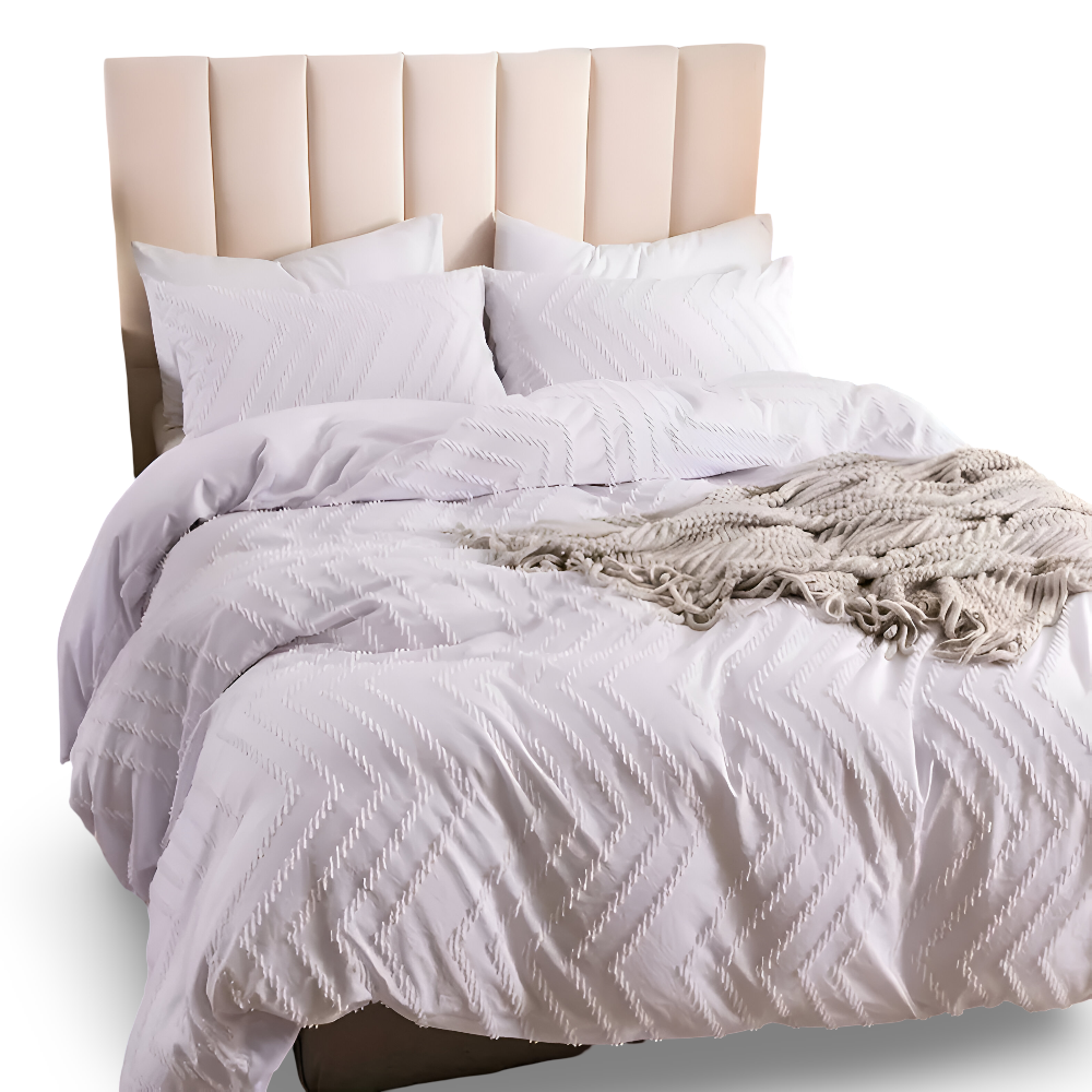 Sommer gestreifte Leinen Bettdecke - Seidig weich & waschbar für kühlen Komfort