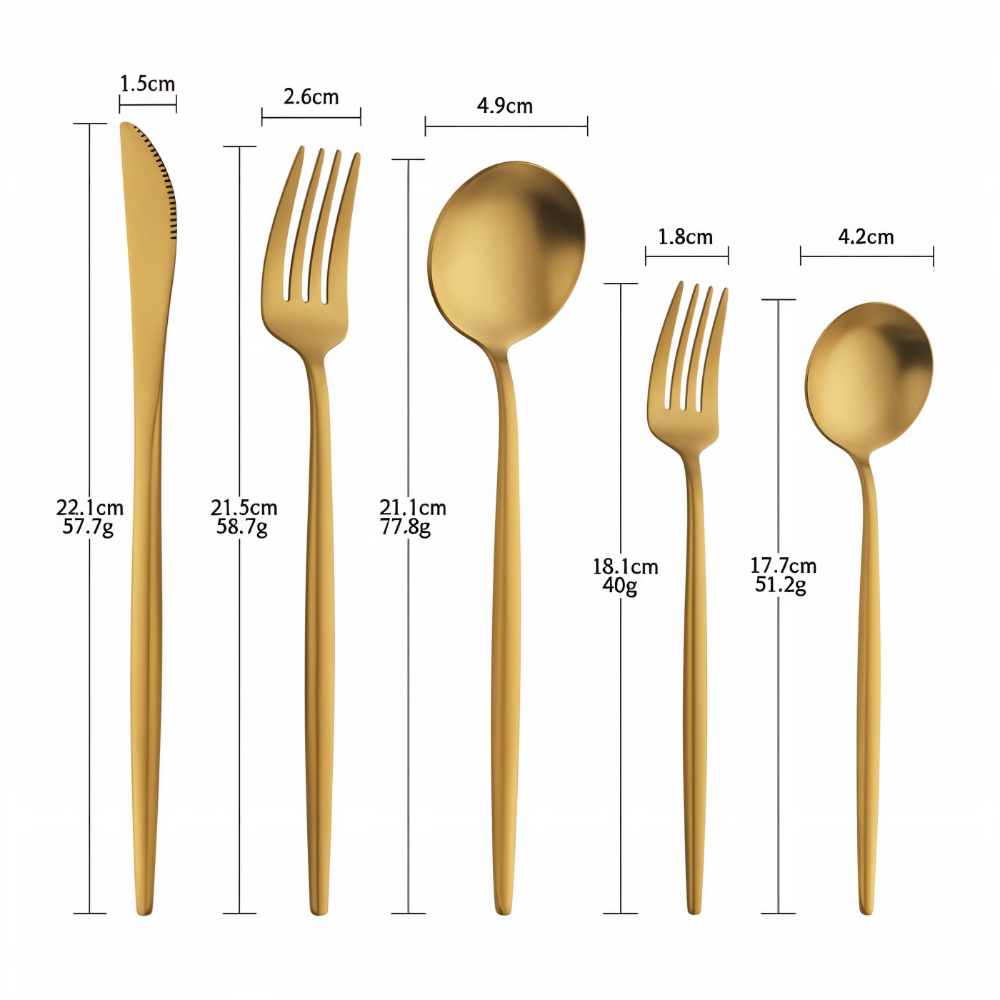 Besteckset - Edelstahl Besteckset 4-teilig extra dick