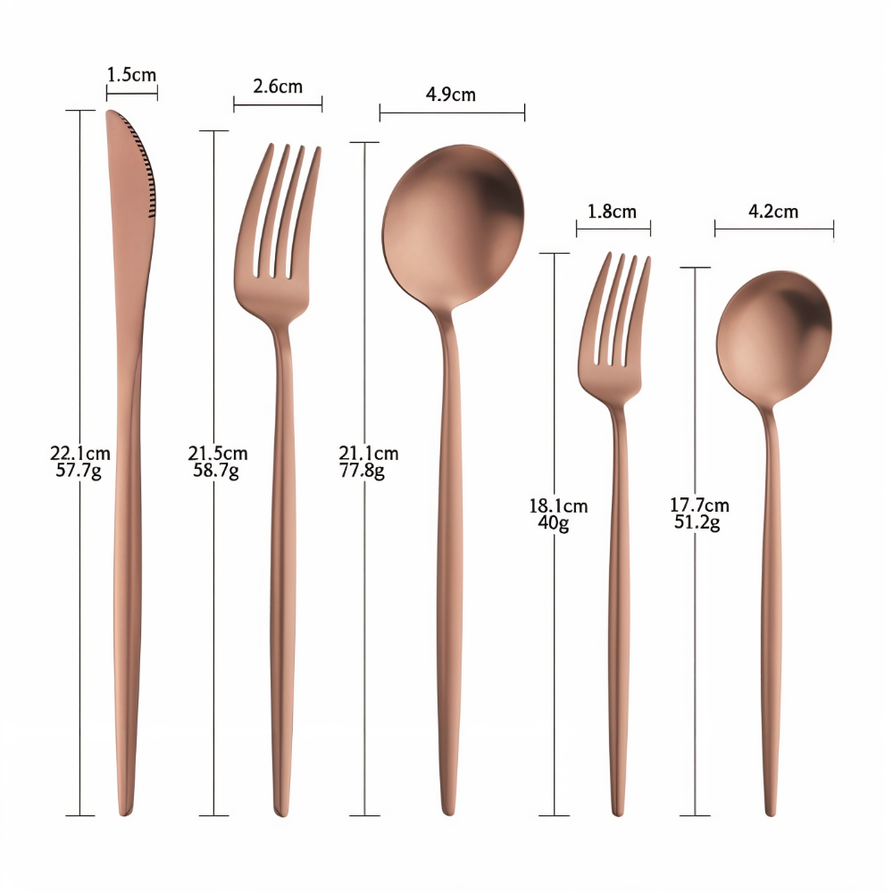 Besteckset - Edelstahl Besteckset 4-teilig extra dick