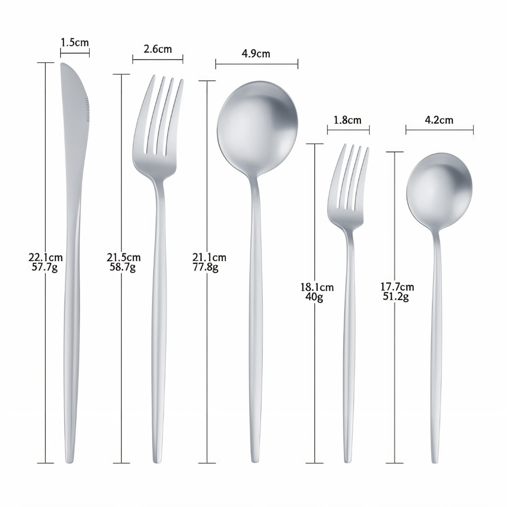 Besteckset - Edelstahl Besteckset 4-teilig extra dick