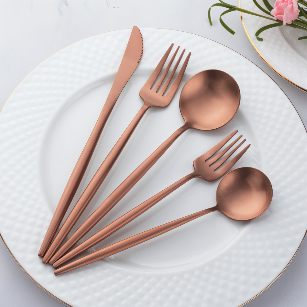 Besteckset - Edelstahl Besteckset 4-teilig extra dick