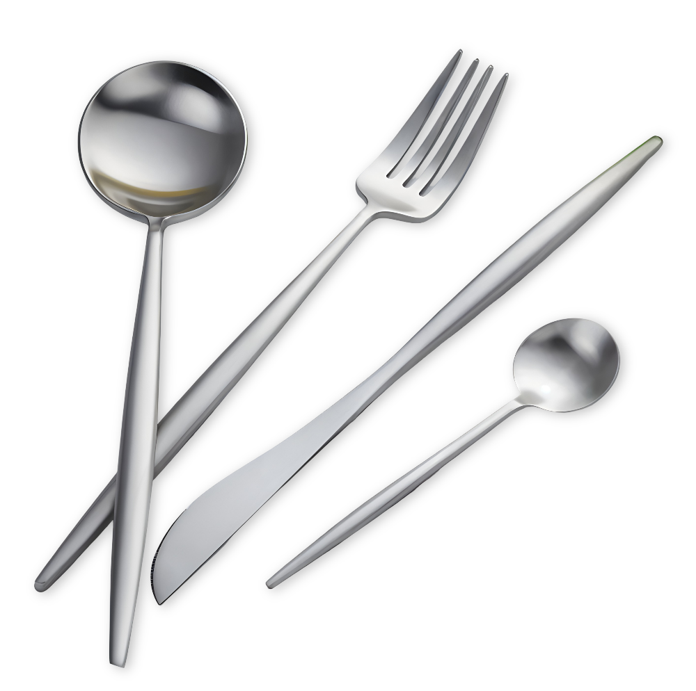 Besteckset - Edelstahl Besteckset 4-teilig extra dick