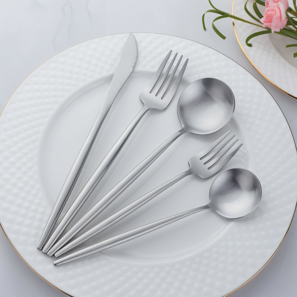 Besteckset - Edelstahl Besteckset 4-teilig extra dick