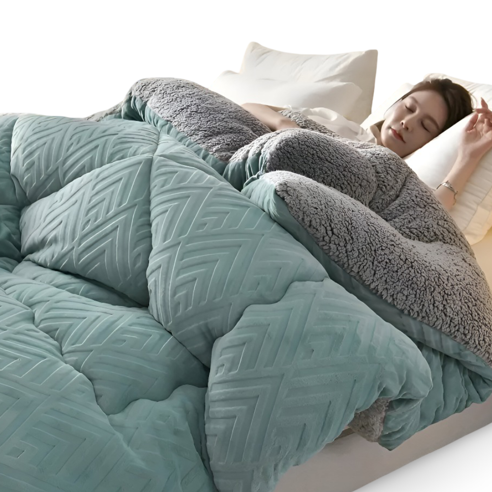 Ultra Fluff Bettdecke - Maschinenwaschbar Doppelseitige Plüschbettdecke für alle Jahreszeiten - Stylische Fleece Bettdecke