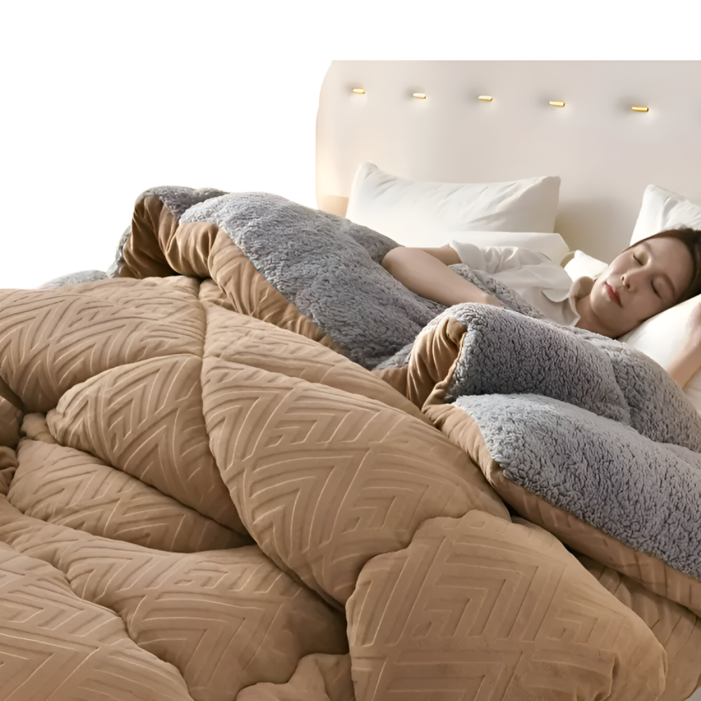 Ultra Fluff Bettdecke - Maschinenwaschbar Doppelseitige Plüschbettdecke für alle Jahreszeiten - Stylische Fleece Bettdecke