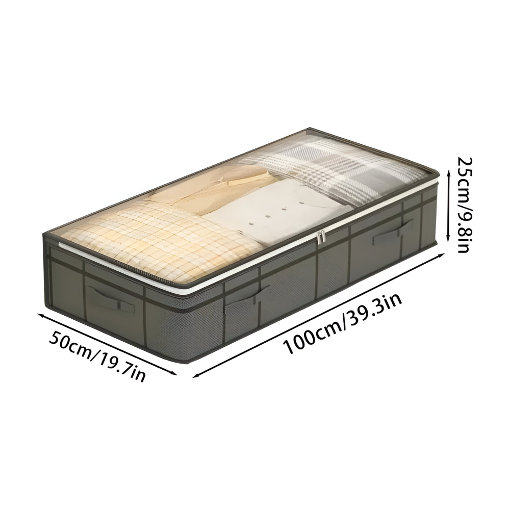 Unterbett-Aufbewahrungsbox - Transparentdeckel 100x50x18 cm