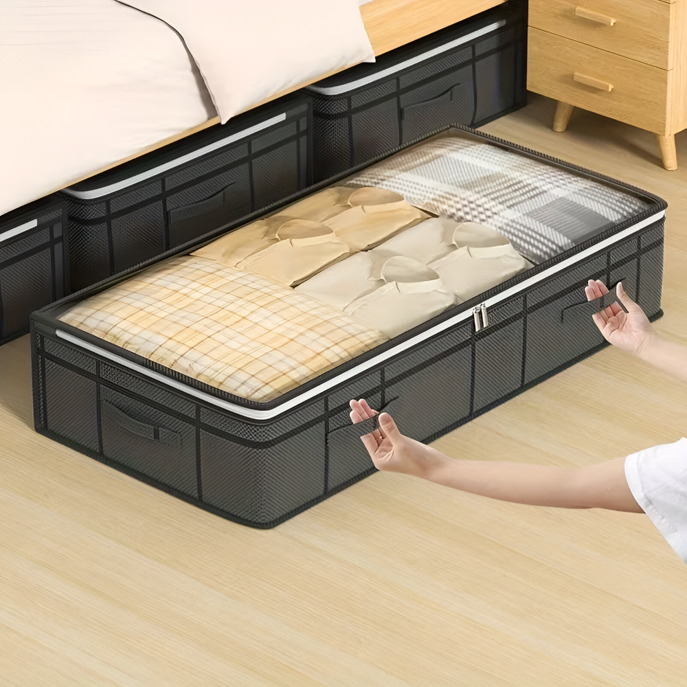 Unterbett-Aufbewahrungsbox - Transparentdeckel 100x50x18 cm