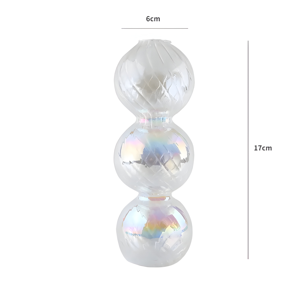 Kunstglas - Kerzenhalter regenbogenfarben