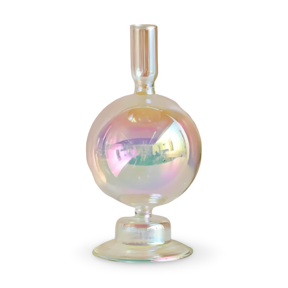 Kunstglas - Kerzenhalter regenbogenfarben