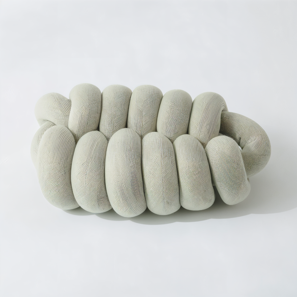 VividKnot - Baumwolle Gestrickt Deko Kissen für Sofa & Stuhl Bliss