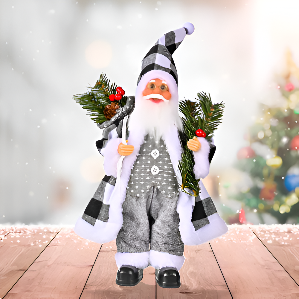 Vivid - Santa - Weihnachtsmann Ornament Harz & Stoff 20x30
